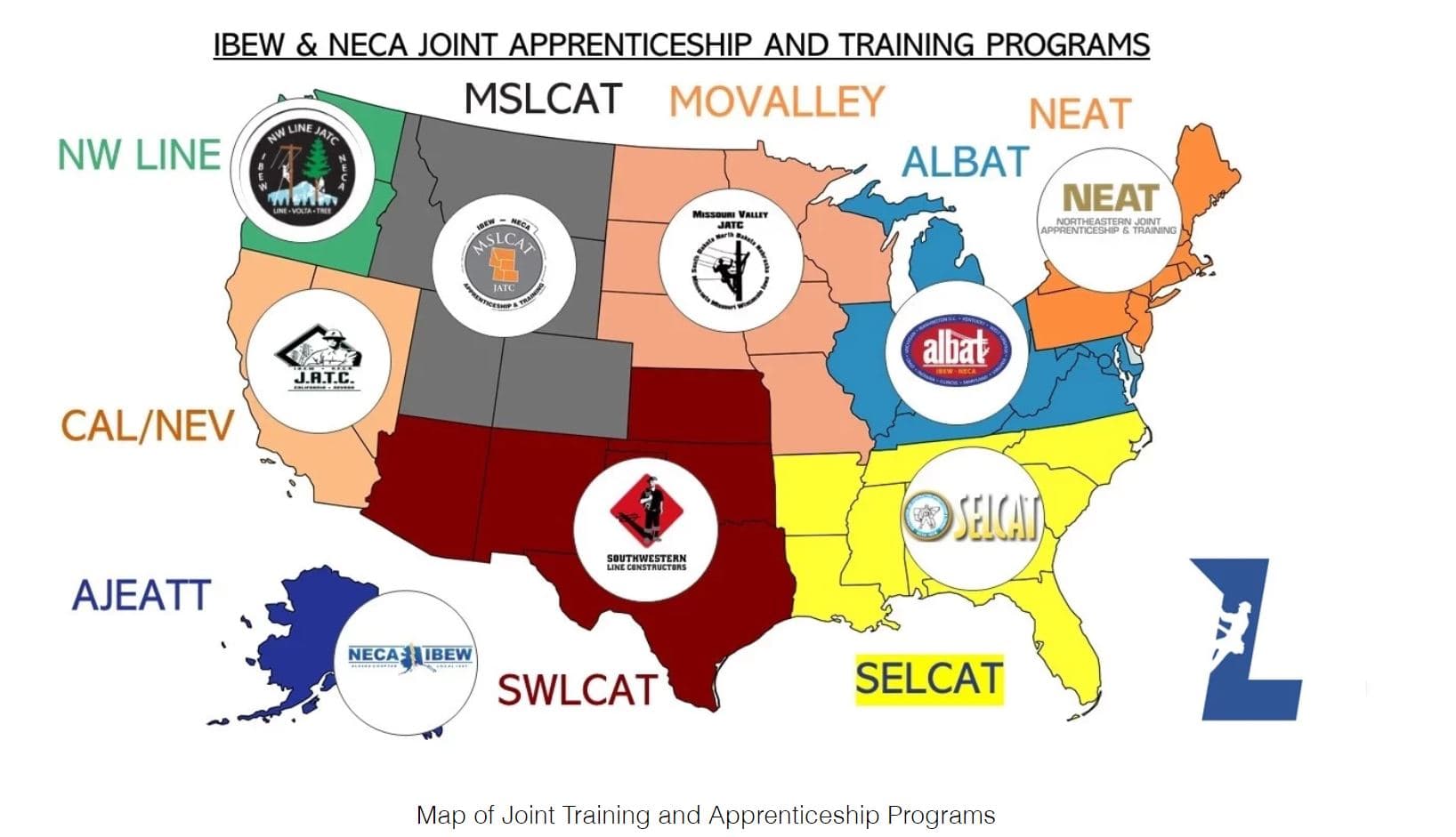 map of lineman training