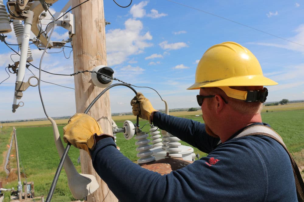 lineman working in the field