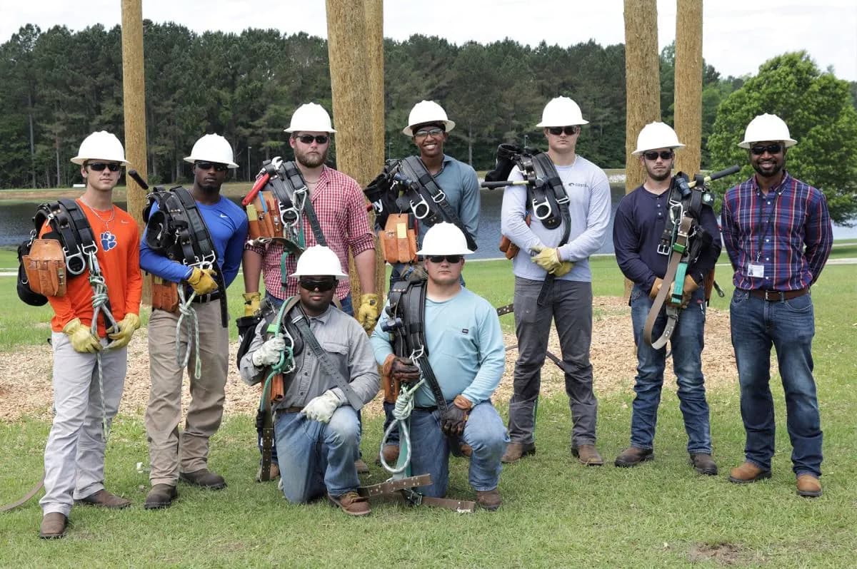 East Central Community College Electrical Utility Lineman Training Program campus and training yard