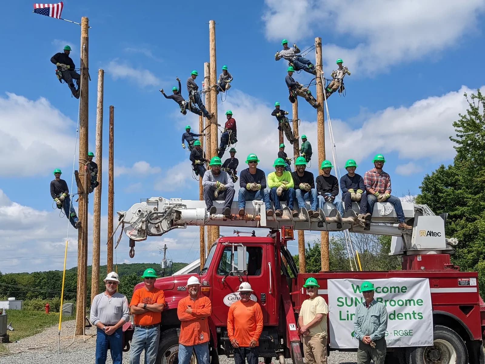 SUNY Broome Community College Lineworker Program campus and training yard