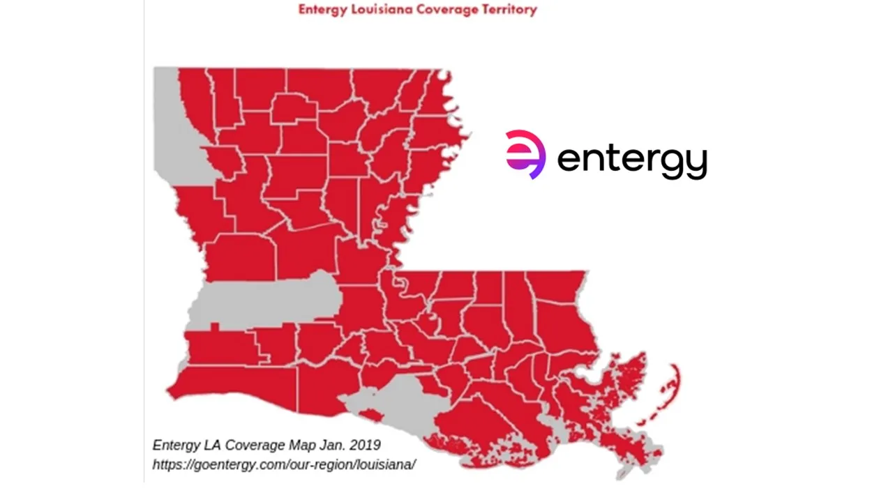 Louisiana utility and public power districts map