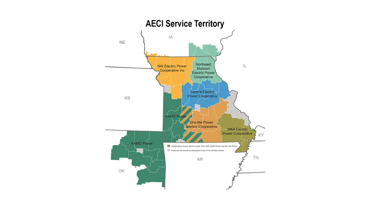 Missouri utility and public power districts map