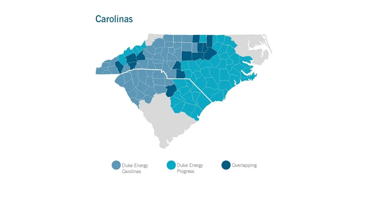 South Carolina utility and public power districts map