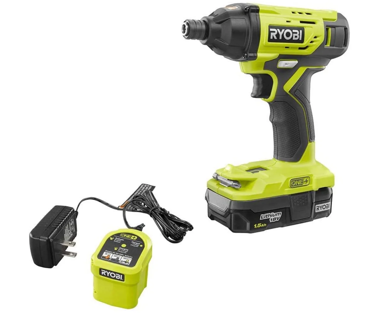 Ryobi Ryobi ONE+ 18V Cordless 1/4 in. Impact Driver Kit with 1.5 Ah Battery and Charger