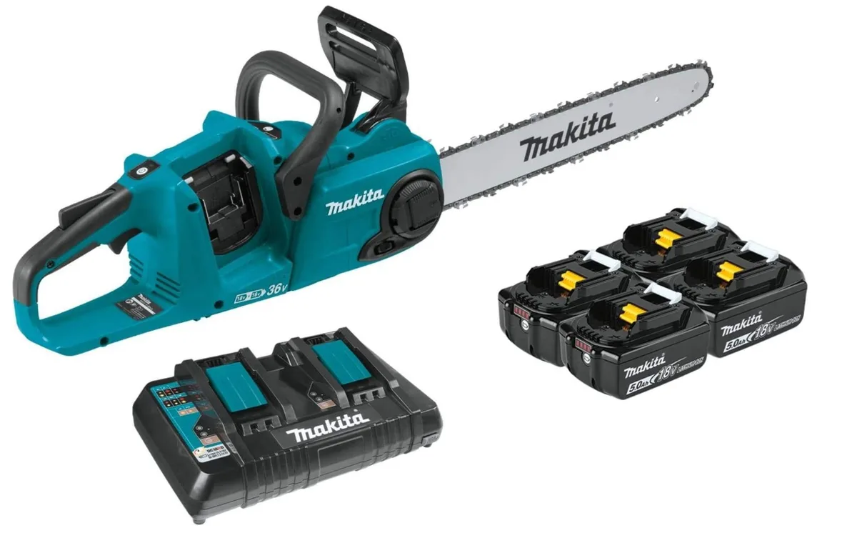 Makita Makita XCU04PT1 36V (18V X2) LXT Brushless 16 Chain Saw Kit with 4 Batteries