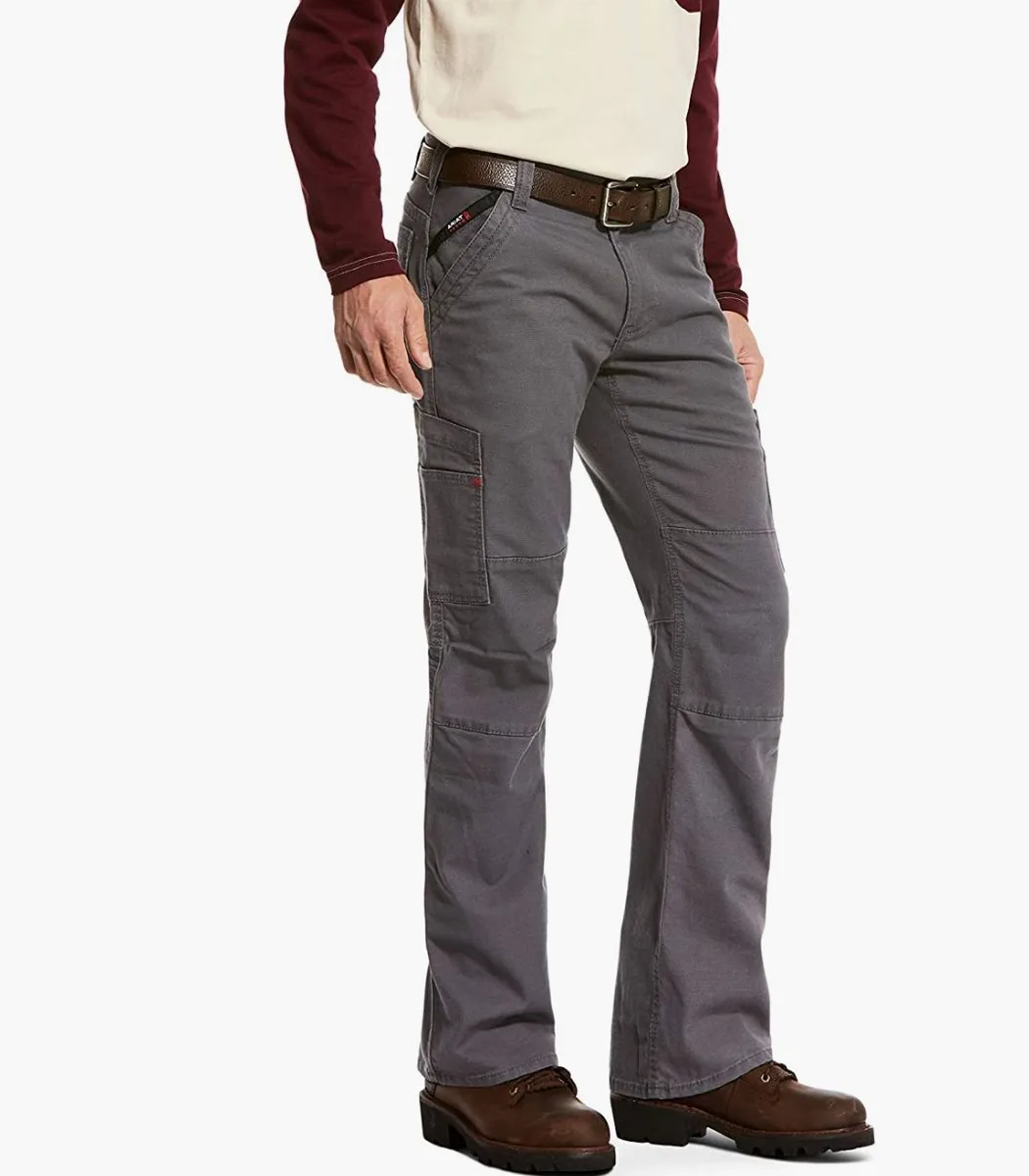 ARIAT ARIAT Mens Flame Resistant M5 Stretch Duralight Canvas Stackable Straight Leg Pant