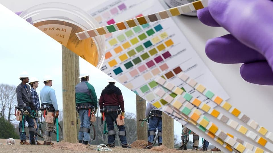 Lineman job with drug tests