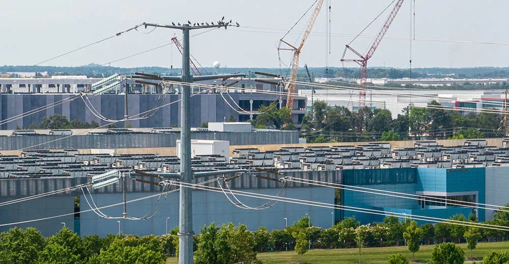 transmission line to data center